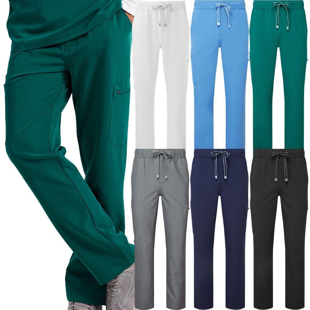 Onna unisex suoralahkeiset hoitajan housut
