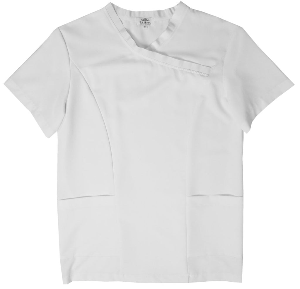 Briima unisex v-kauluspaita valkoinen