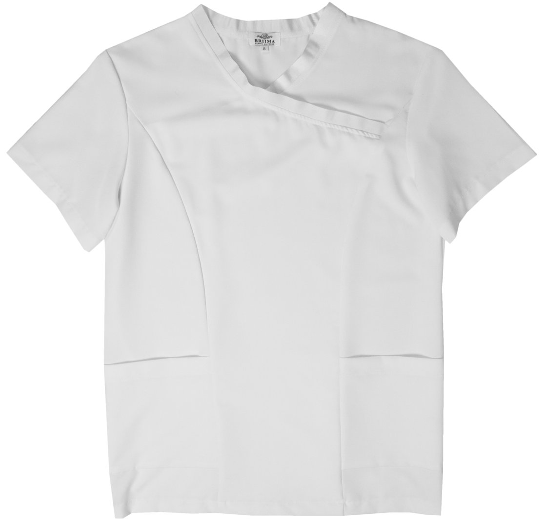 Briima unisex v-kauluspaita valkoinen