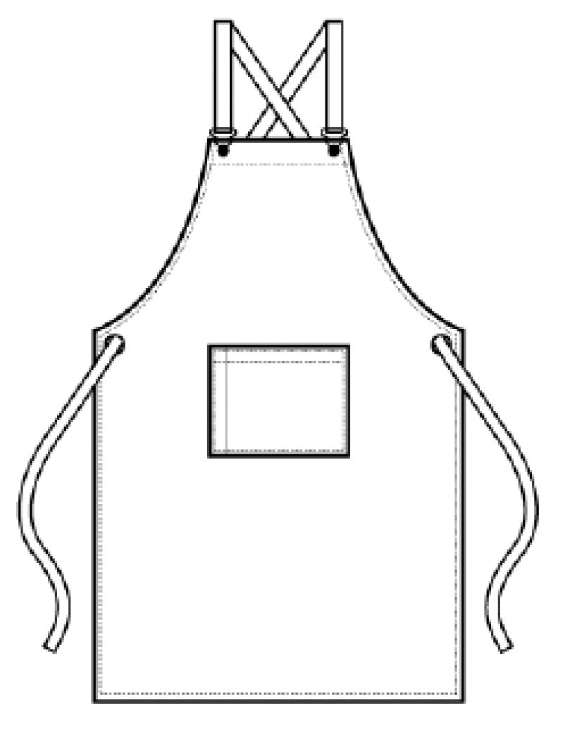 Yksitaskuinen cross back essu